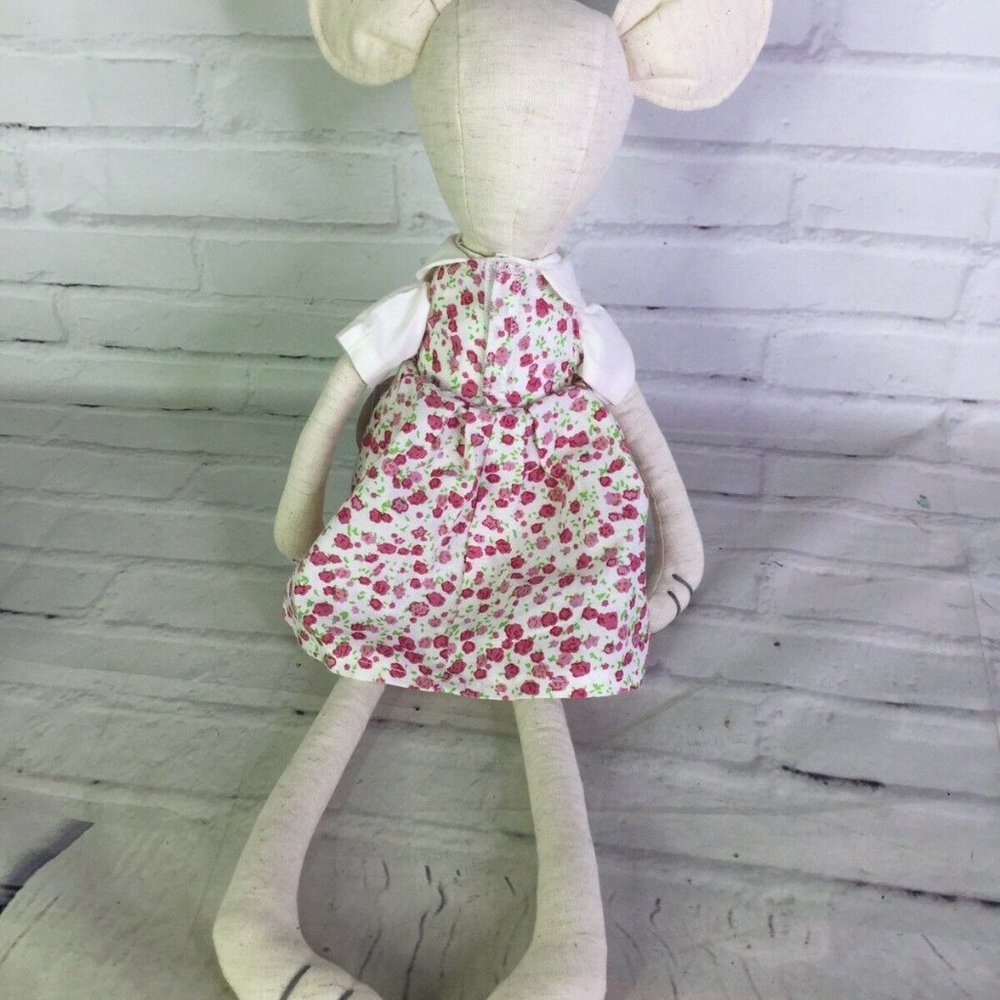 Mud Pie Whimsical Mouse Girl Plush Stuffed Animal - Picture 5 of 9